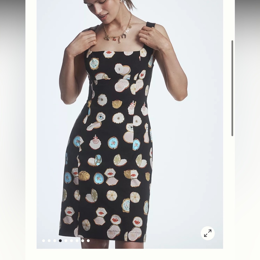 Maeve Black and White Mini Dress